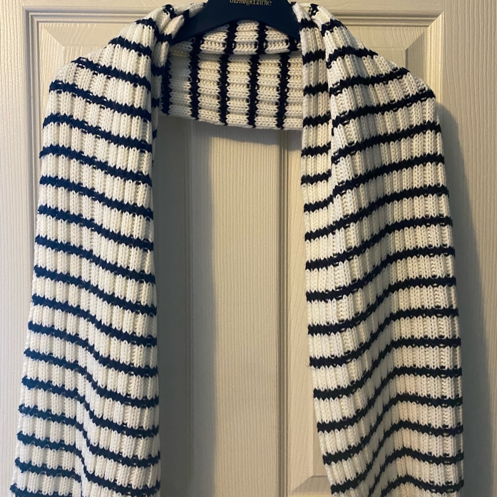 White and Blue Scarf